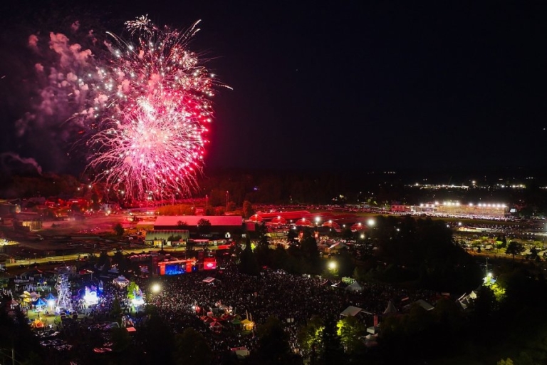 Fireworks on top of Surrey Canada Day