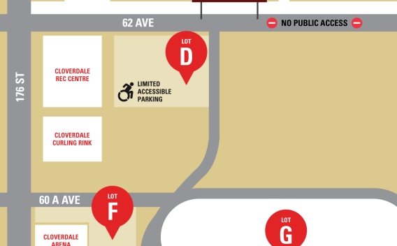 Surrey Canada Day public parking map