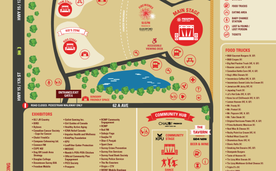 Canada Day Festival site map