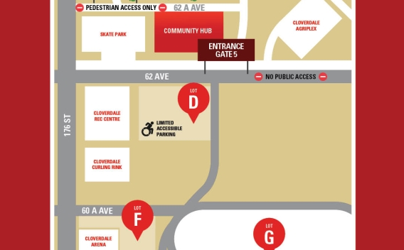 Surrey Canada Day public parking map
